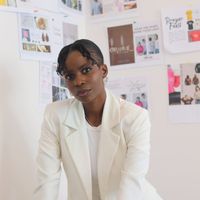 Professional woman portrait in a minimal office